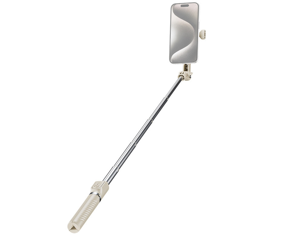 Magsafe монопод-штатив для смартфонов и экшн камер с беспроводным пультом (бежевый цвет)