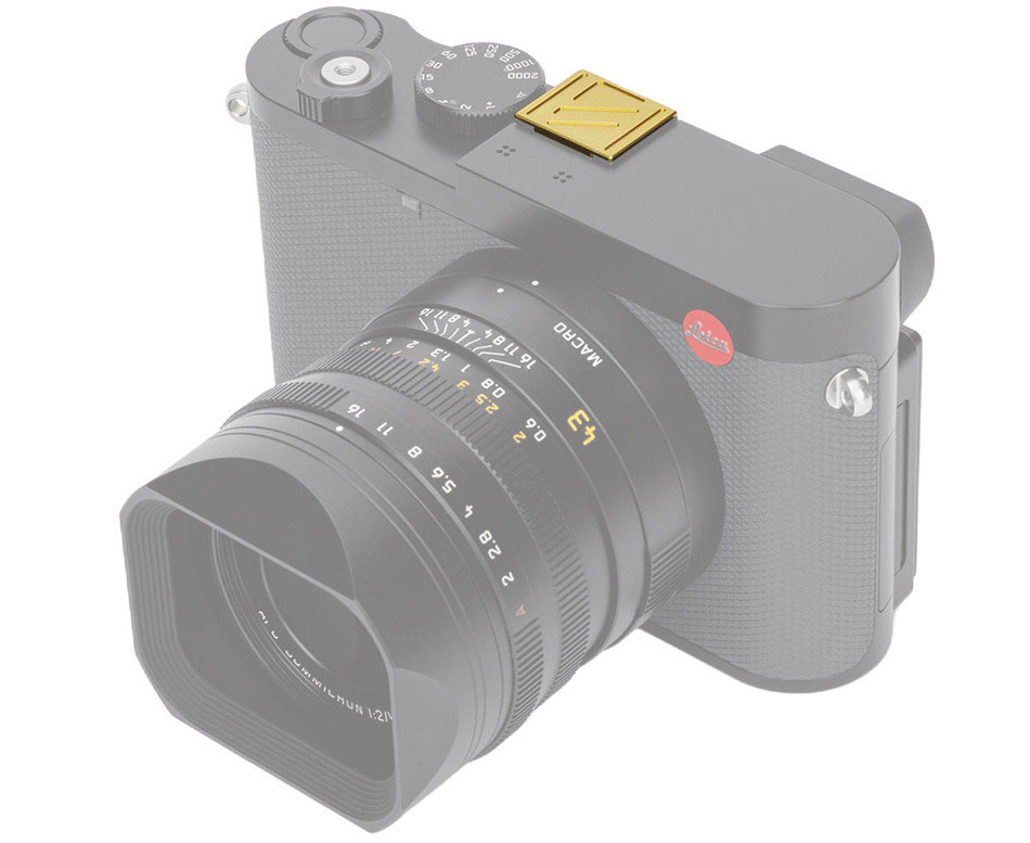 Заглушка на горячий башмак для камер Leica Q2 / Q3 / Q3 43 (золотой цвет)