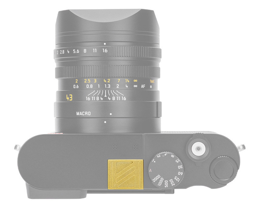 Заглушка на горячий башмак для камер Leica Q2 / Q3 / Q3 43 (золотой цвет)