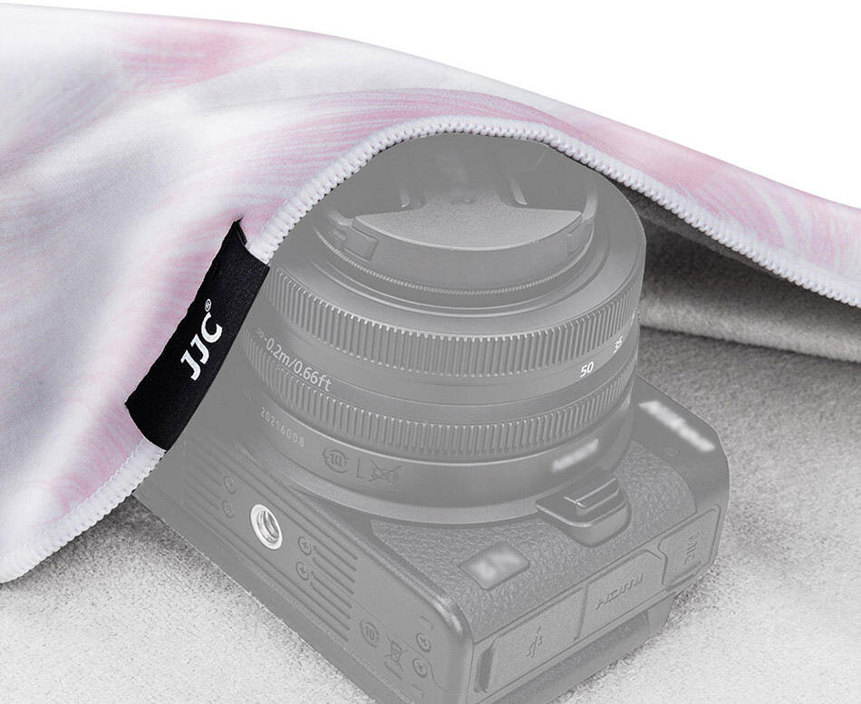 Мягкий защитный чехол конверт для камеры, объектива, планшета, игровой консоли 50x50 см (узор розовое перо)