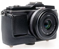 Чехол футляр для Olympus E-P1 / E-P2 черный цвет