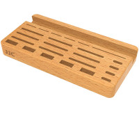 Подставка для смартфона с ячейками для карт памяти и USB Type A / Type C флешек (светлый бук)