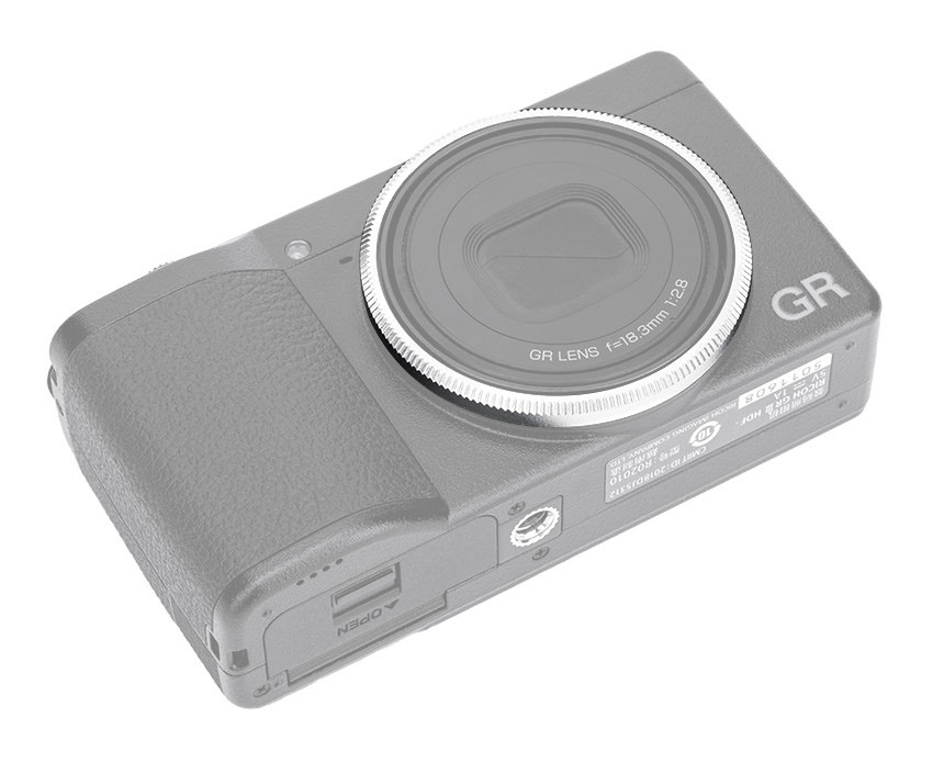 Декоративное кольцо для объектива Ricoh GR III (серебристое)