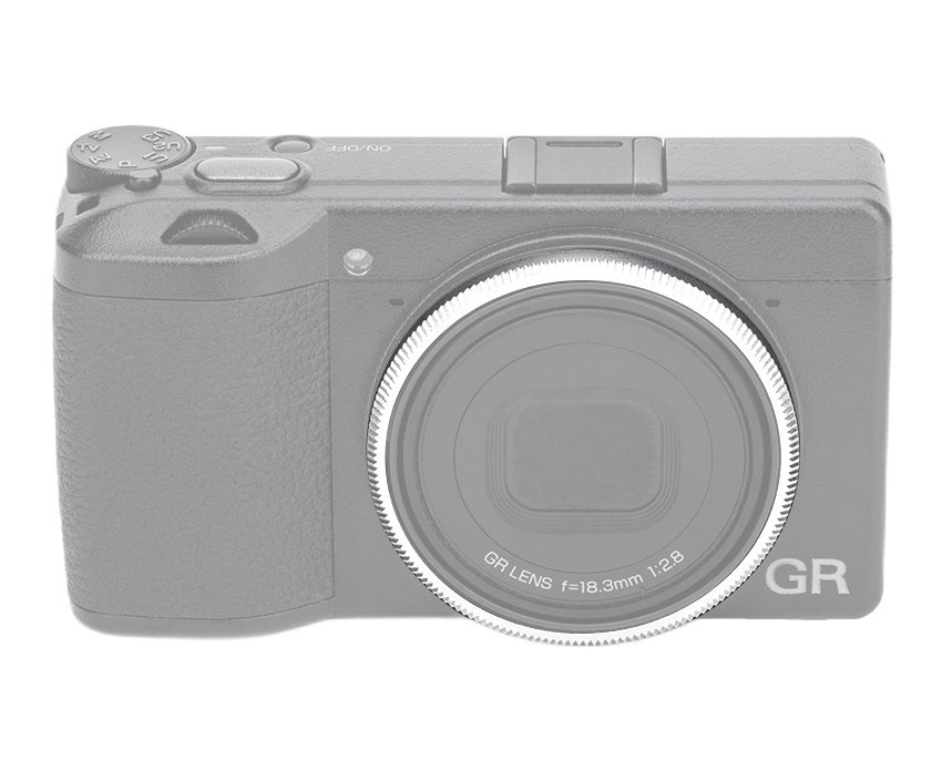 Декоративное кольцо для объектива Ricoh GR III (серебристое)