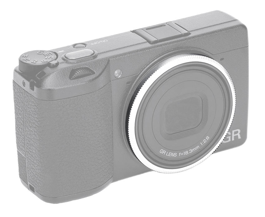Декоративное кольцо для объектива Ricoh GR III (серебристое)
