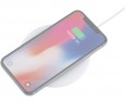 Беспроводная зарядка Qi для смартфона настольная круглая (белый цвет)