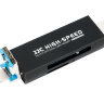 Картридер USB 3.0 + Type-C + Lightning OTG для SD и MicroSD карт памяти (чёрный)
