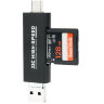 Картридер USB 3.0 + Type-C + Lightning OTG для SD и MicroSD карт памяти (чёрный)