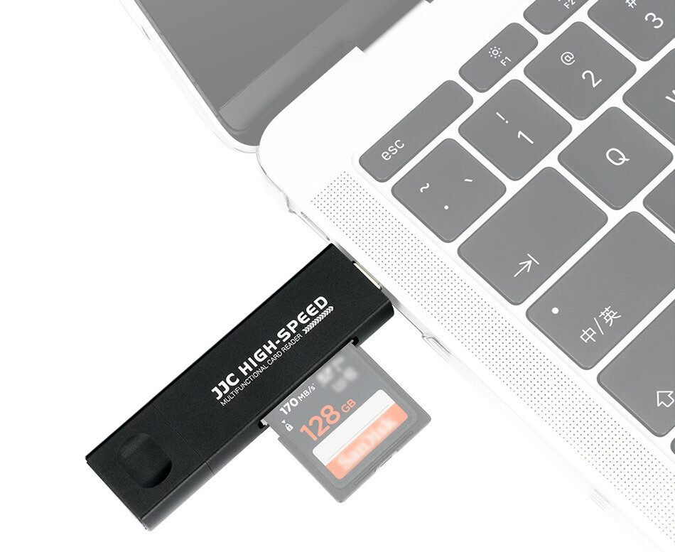 Картридер USB 3.0 + Type-C + Lightning OTG для SD и MicroSD карт памяти (чёрный)