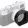 Квадратная бленда для Fujifilm X100VI, X100V, X100F с адаптером на 49 мм (чёрная)