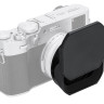 Квадратная бленда для Fujifilm X100VI, X100V, X100F с адаптером на 49 мм (чёрная)