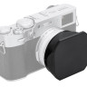 Квадратная бленда для Fujifilm X100VI, X100V, X100F с адаптером на 49 мм (чёрная)