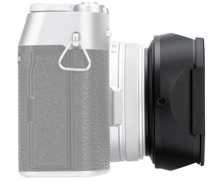 Квадратная бленда для Fujifilm X100VI, X100V, X100F с адаптером на 49 мм (чёрная)