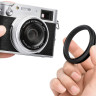Квадратная бленда для Fujifilm X100VI, X100V, X100F с адаптером на 49 мм (чёрная)