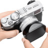 Квадратная бленда для Fujifilm X100VI, X100V, X100F с адаптером на 49 мм (чёрная)
