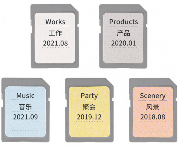 Стикеры для карт памяти SD, XQD и CFexpress Type-B (480 шт)