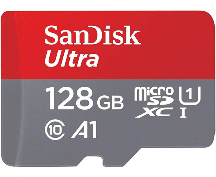 Карта памяти microSDXC UHS-I Sandisk Ultra 128 Гб, 120 МБ/с, Class 10