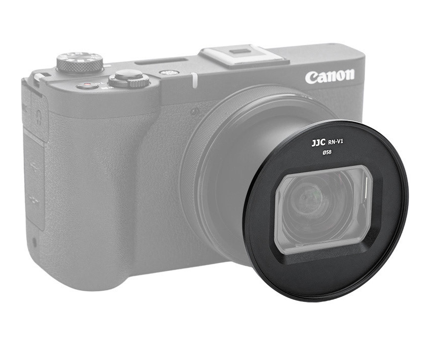 Переходное кольцо для Canon Powershot V1 на 58 мм с крышкой