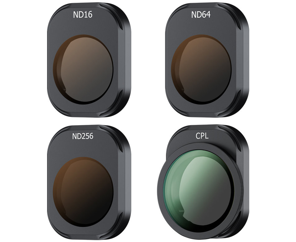 Набор из четырёх светофильтров для DJI Mini 4 Pro (ND16, ND64, ND256, CPL)