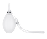 Груша воздушная для оптики с двумя клапанами, мягким соплом и ремешком (прозрачная)