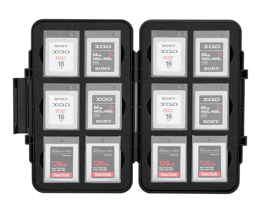 Защитный бокс на 12 CFexpress Type B / XQD и 24 microSD карт памяти