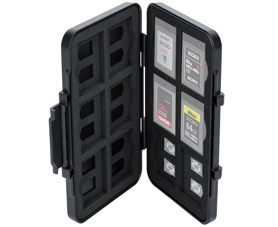 Защитный бокс на 12 CFexpress Type B / XQD и 24 microSD карт памяти