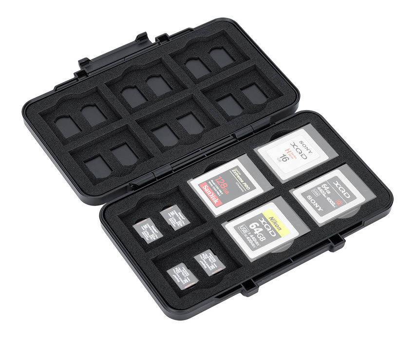 Защитный бокс на 12 CFexpress Type B / XQD и 24 microSD карт памяти