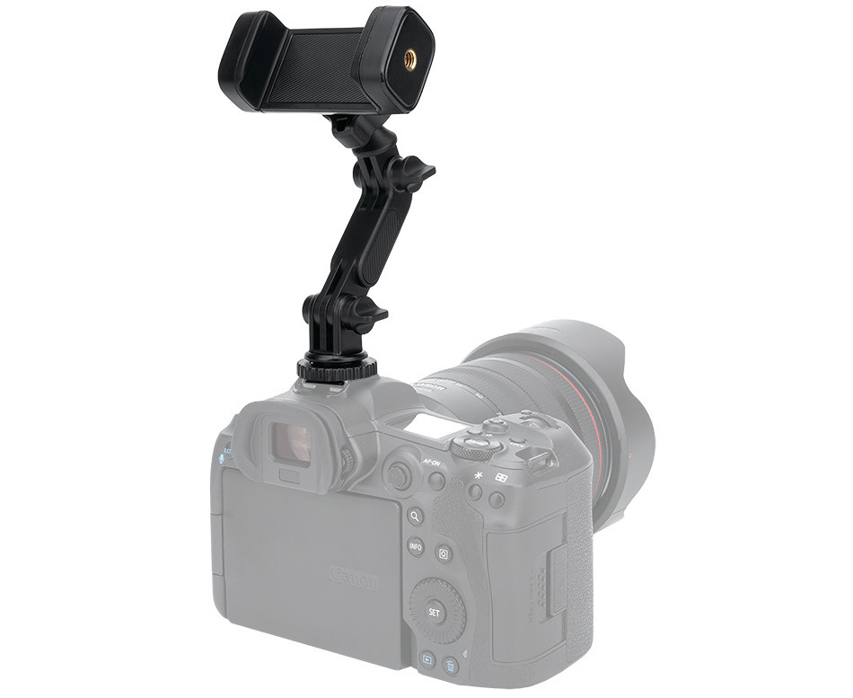 Крепление смартфона или экшн камеры в горячий башмак или штатив с холодным башмаком