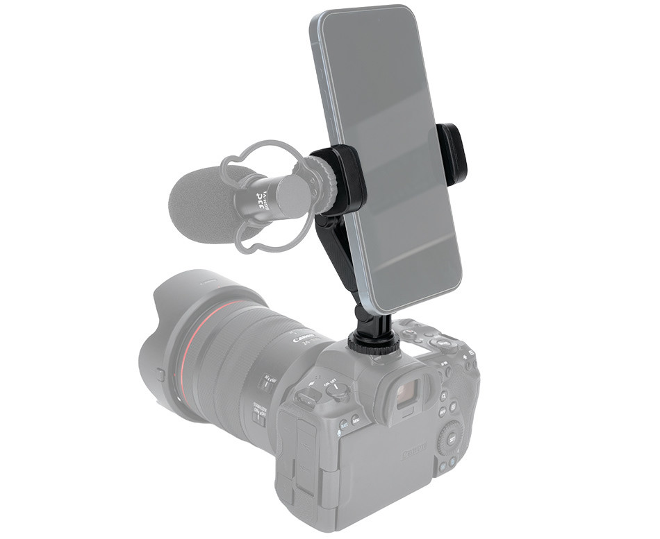 Крепление смартфона или экшн камеры в горячий башмак или штатив с холодным башмаком