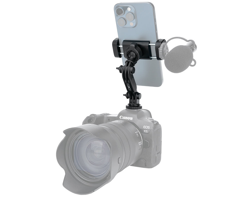 Крепление смартфона или экшн камеры в горячий башмак или штатив с холодным башмаком