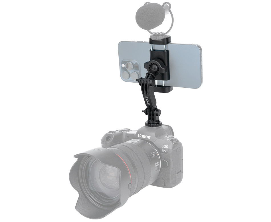 Крепление смартфона или экшн камеры в горячий башмак или штатив с холодным башмаком