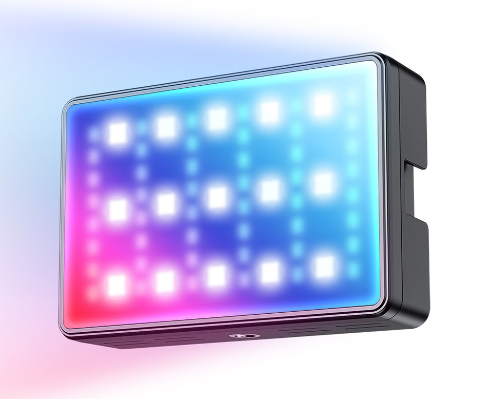 Накамерная видео LED RGB панель для влогов и трансляций