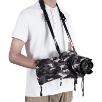 Дождевая накидка для беззеркальных фотокамер (серый хаки)