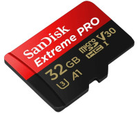 Карта памяти microSDHC UHS-I U3 Sandisk Extreme PRO 32 Гб, 100 МБ/с, Class 10 V30 A1