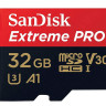 Карта памяти microSDHC UHS-I U3 Sandisk Extreme PRO 32 Гб, 100 МБ/с, Class 10 V30 A1