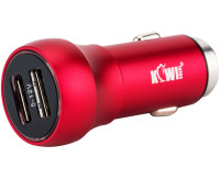 Автомобильное зарядное устройство 2xUSB QC 3.0 48Вт (красный цвет)