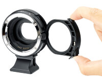 Автофокусный адаптер Canon EF/EF-S на камеры Canon EF-M с CPL и ND3-500 Drop-In фильтрами