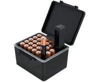 Защитный бокс на двадцать восемь AA батарей с тестером уровня заряда