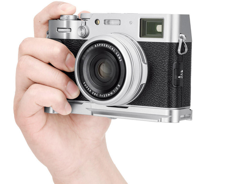 L-образная рукоятка для Fujifilm X100VI / X100V / X100F (серебристый цвет)