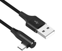 Угловой microUSB / USB кабель 1.2 м