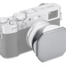 Квадратная бленда для Fujifilm X100VI, X100V, X100F с адаптером на 49 мм (серебристая)