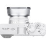 Квадратная бленда для Fujifilm X100VI, X100V, X100F с адаптером на 49 мм (серебристая)