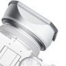 Квадратная бленда для Fujifilm X100VI, X100V, X100F с адаптером на 49 мм (серебристая)