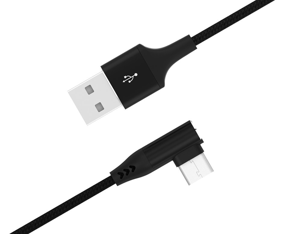 Угловой Type-C / USB кабель 1.2 м